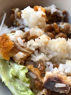 納豆とアジフライの混ぜご飯-レシピのメイン写真