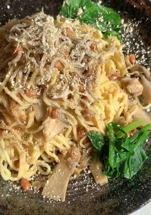 粘り気無し！ジャコと柚子胡椒の納豆パスタ-レシピのメイン写真