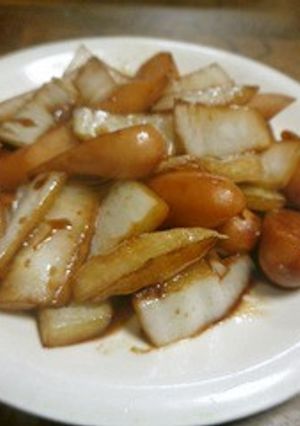ウインナーと白菜のソース炒め-レシピのメイン写真