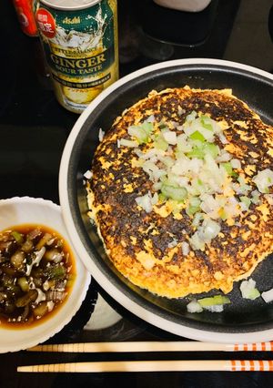 低糖質&低カロ　粉無しふわふわお好み焼き-レシピのメイン写真