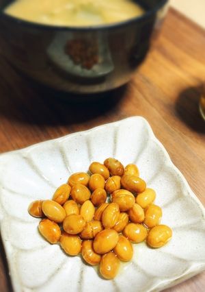 漬けるだけ!旨味たっぷり柿酢で作る酢大豆-レシピのメイン写真