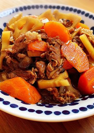牛肉とれんこんのオイスター煮-レシピのメイン写真