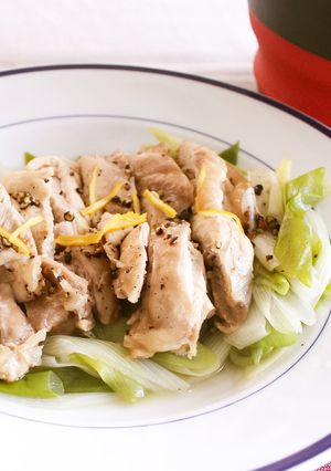 レンジで簡単！鶏もも肉のねぎ塩ゆず風味-レシピのメイン写真