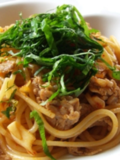 豚キムチのスパゲティ-レシピのメイン写真