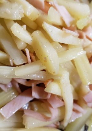 セロリとじゃがいもとベーコンのきんぴら-レシピのメイン写真
