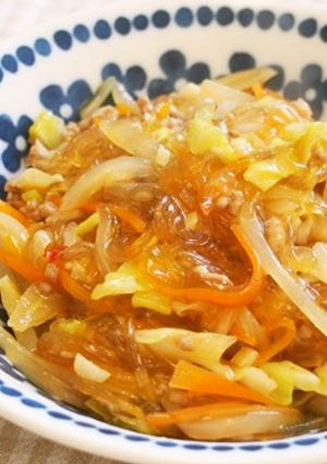 常備菜で！ツルツル麻婆春雨！-レシピのメイン写真