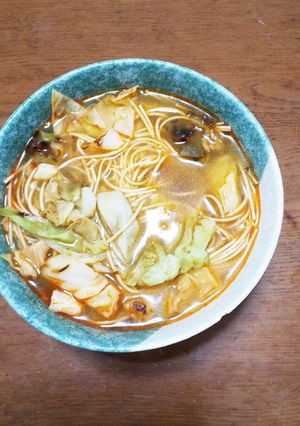 プチっと鍋のキムチ味を使った。ラーメン-レシピのメイン写真