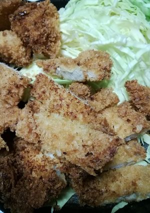 簡単トンカツ、揚げ玉葱セット-レシピのメイン写真