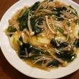 豆腐のえのきとほうれん草のあんかけ