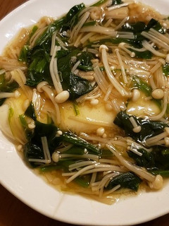 豆腐のえのきとほうれん草のあんかけ-レシピのメイン写真