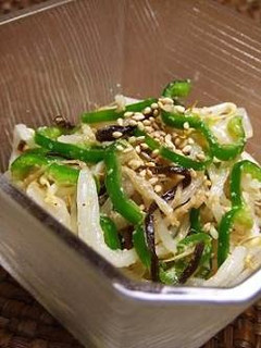 もやしとピーマンの塩昆布deナムル風☆-レシピのメイン写真