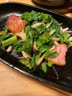 菜花が甘い!ベーコン菜花炒め-レシピのメイン写真