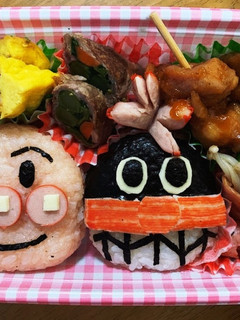 キャラ弁❤アンパンマンとバイキンマン-レシピのメイン写真