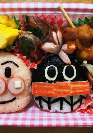 キャラ弁❤アンパンマンとバイキンマン-レシピのメイン写真