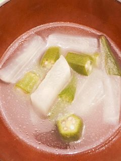 大根とオクラのスープ-レシピのメイン写真