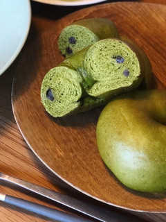 抹茶と甘納豆のベーグル-レシピのメイン写真
