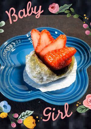 とちおとめがお洒落〜♡抹茶いちご大福♪-レシピのメイン写真