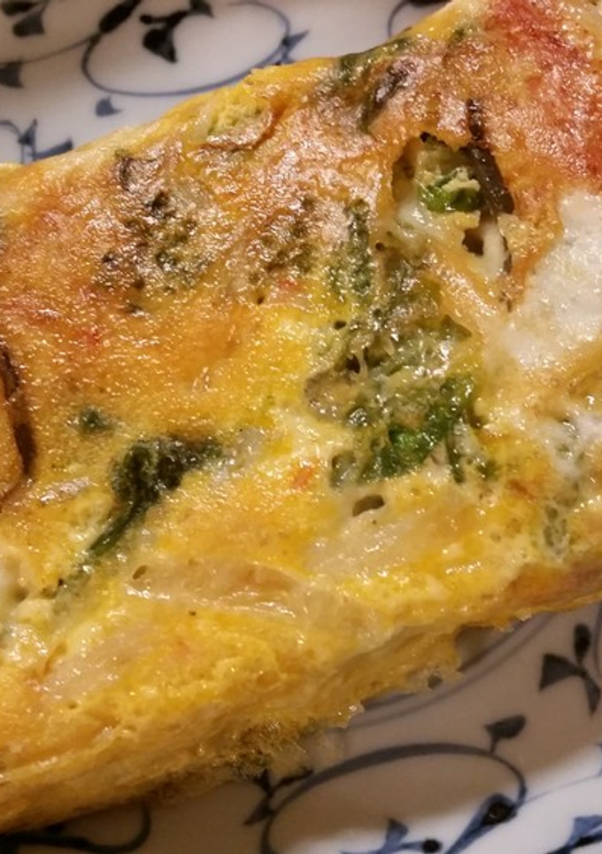 簡単！菜の花のお浸し卵焼き-レシピのメイン写真