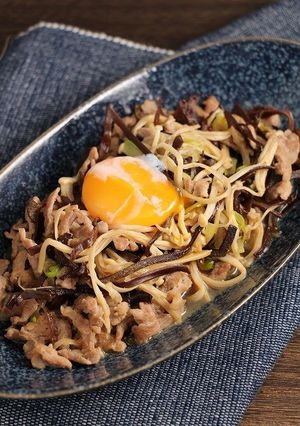簡単!きくらげの豚すき焼き-レシピのメイン写真