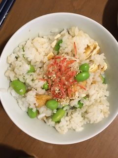 簡単パパっと!お揚げ枝豆混ぜご飯-レシピのメイン写真