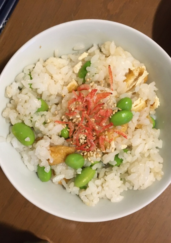 簡単パパっと！お揚げ枝豆混ぜご飯-レシピのメイン写真