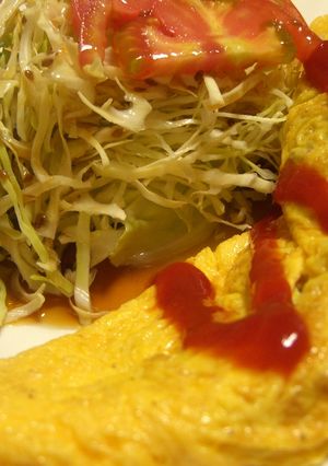 キノコと野菜のシンプルで美味しいオムレツ-レシピのメイン写真