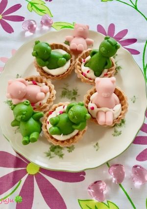 くまチョコレアチーズタルトʕ•ᴥ•ʔ-レシピのメイン写真