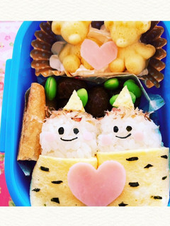 節分とバレンタインキャラ弁-レシピのメイン写真