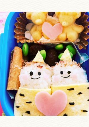 節分とバレンタインキャラ弁-レシピのメイン写真