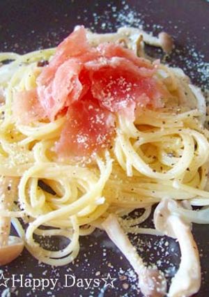 生ハム＆しめじのクリームパスタ-レシピのメイン写真