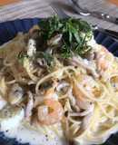 シーフードミックスで簡単♪クリームパスタ