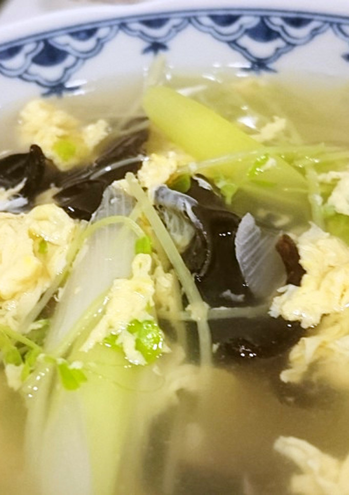 きくらげたっぷり☆豆苗と卵の中華スープ♪-レシピのメイン写真