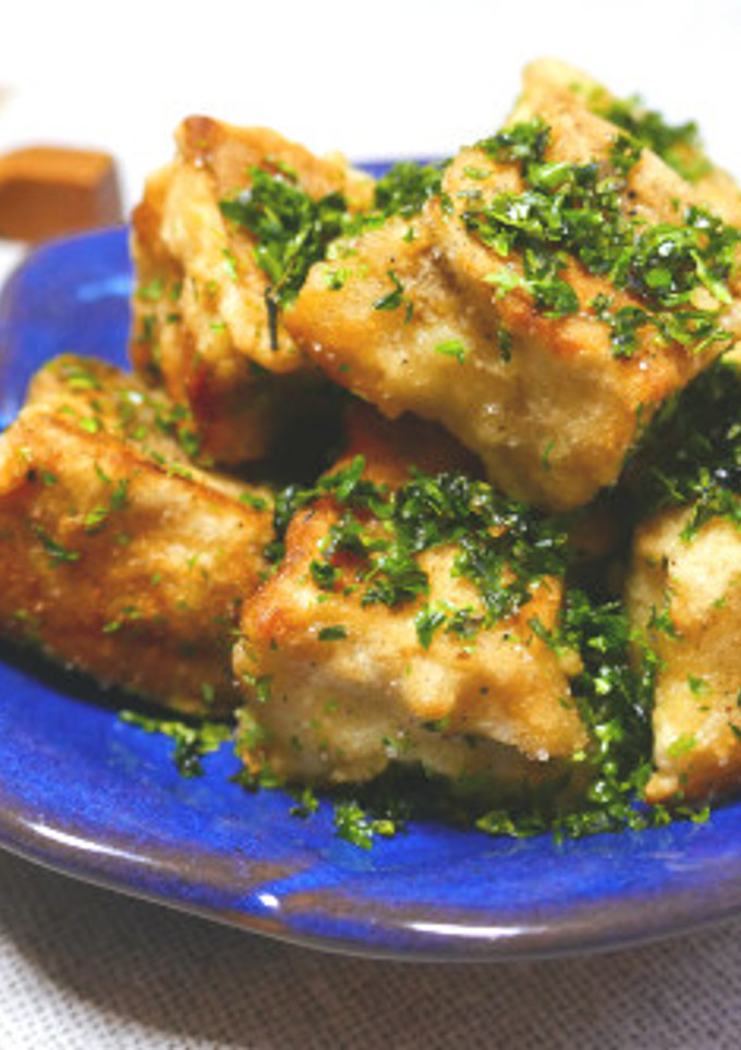 簡単節約ベジおかず☆高野豆腐の青のり焼き-レシピのメイン写真