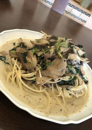 【低糖質！舞茸のクリームパスタ☆】-レシピのメイン写真