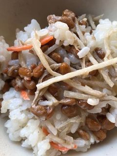 納豆とごぼうサラダの混ぜご飯-レシピのメイン写真