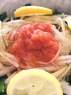 ヘルシー♡ほうれん草たっぷり明太子うどん-レシピのメイン写真