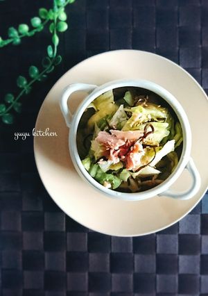 災害非常食☆ポリ袋で無限塩昆布キャベツ。-レシピのメイン写真
