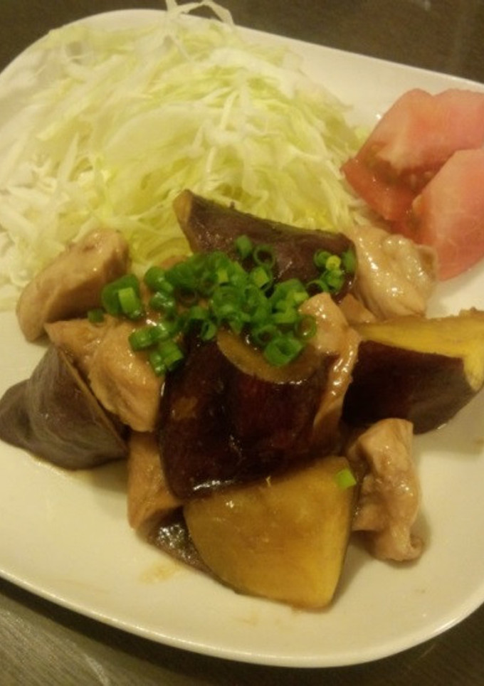 さつま芋と鶏肉の炒り煮-レシピのメイン写真