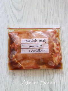 【下味冷凍】豚薄切り肉★生姜醤油-レシピのメイン写真