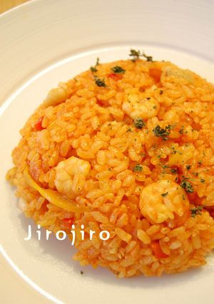 炊飯器で☆野菜海老チキ和洋ピラフ-レシピのメイン写真