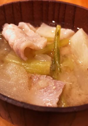 かぶと豚バラの味噌汁-レシピのメイン写真