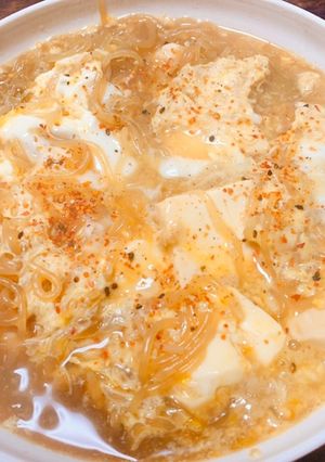 豆腐と白滝の卵とじ〜なんちゃってすき焼き-レシピのメイン写真