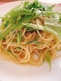 ツナと水菜のパスタ-レシピのメイン写真