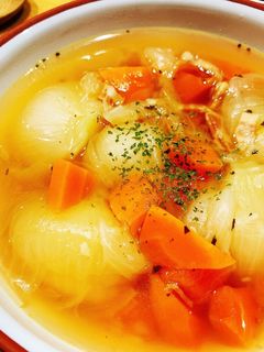 絶品♪新玉ねぎの丸ごとスープ-レシピのメイン写真