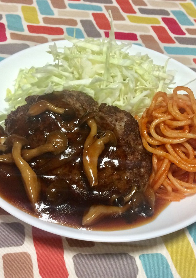 超簡単☆和風きのこソースのハンバーグ♫-レシピのメイン写真