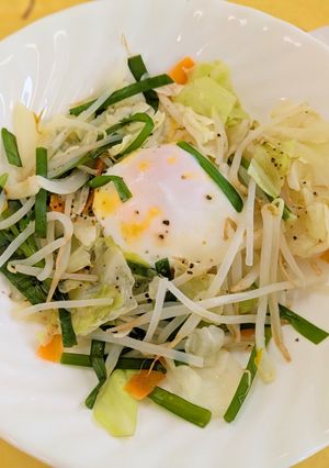 カット野菜と卵のレンジ蒸し-レシピのメイン写真