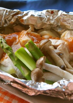 鶏のみそホイル焼き〈金山寺みそ漬の素〉-レシピのメイン写真