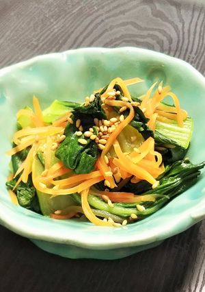 人参とチンゲン菜の簡単炒め物-レシピのメイン写真
