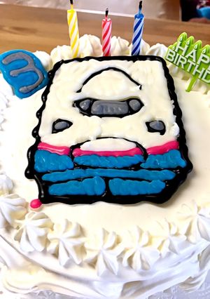 誕生日ケーキ　新幹線MAXとき-レシピのメイン写真