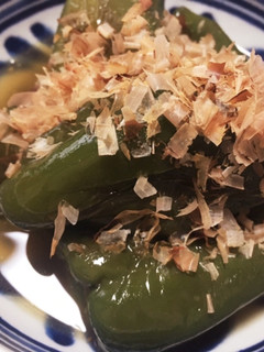 包丁不要!まるごとピーマン煮浸し-レシピのメイン写真